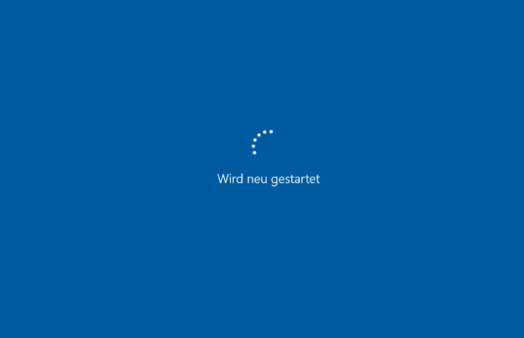 Neustart von Windows 10
